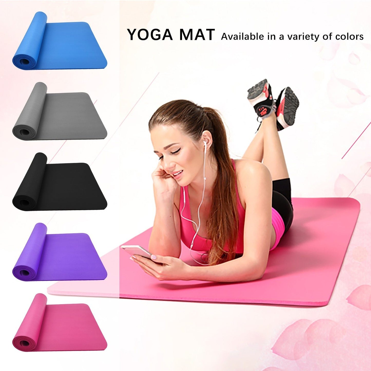 GoldenPose Professional Soft NBR Rubber Yoga Mat | Ultra Comfort & Stability